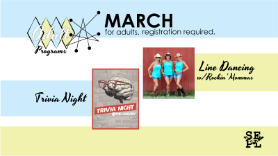 Adult Programs for March