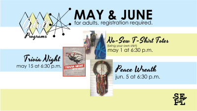 Adult Programs for May and June