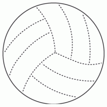 Volleyball Die Cut